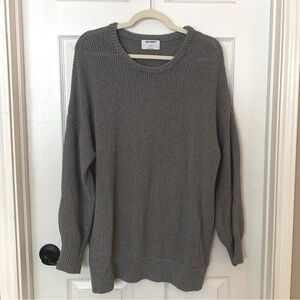 Gray Sweater Size Large Scoop Neck Oversized Relaxed Fit